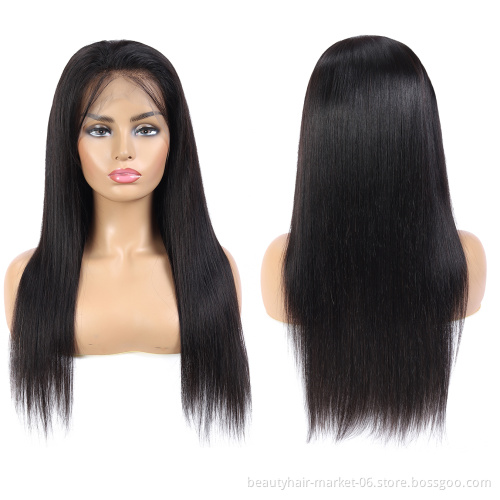 Real Human Hair HD Lace Frontal Wigs with Natural Hairline China Long Double Drawn Wig Vendor 3d Human Hair Colored Wigs